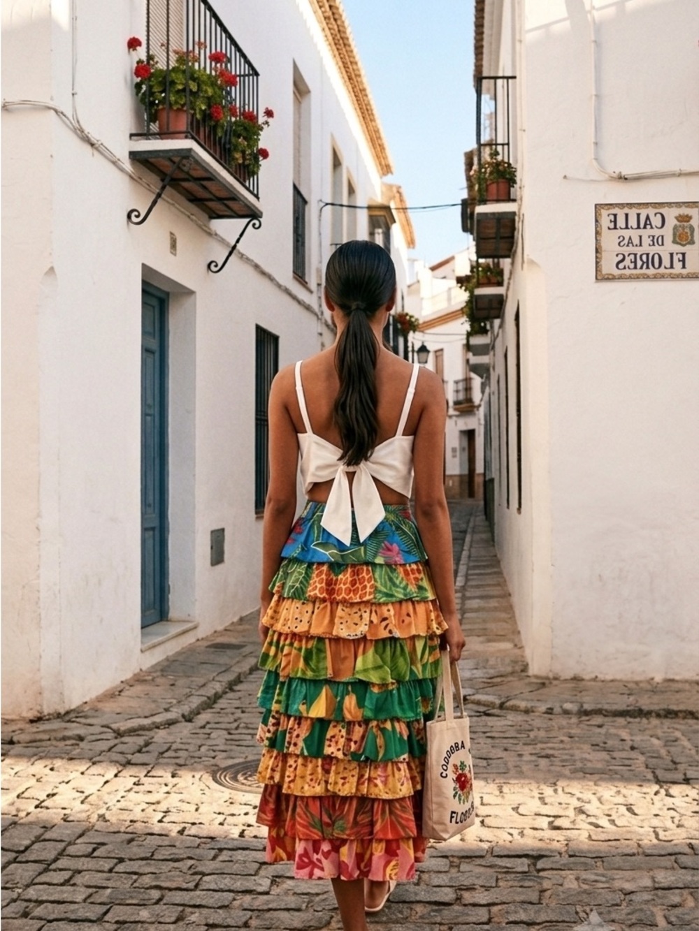 FARM Rio Multicolor Tiered Ruffle Skirt - Picture 2 of 3